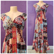 Load image into Gallery viewer, Long dress five frills short sleeves