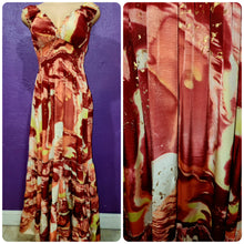 Load image into Gallery viewer, Long dress five frills short sleeves