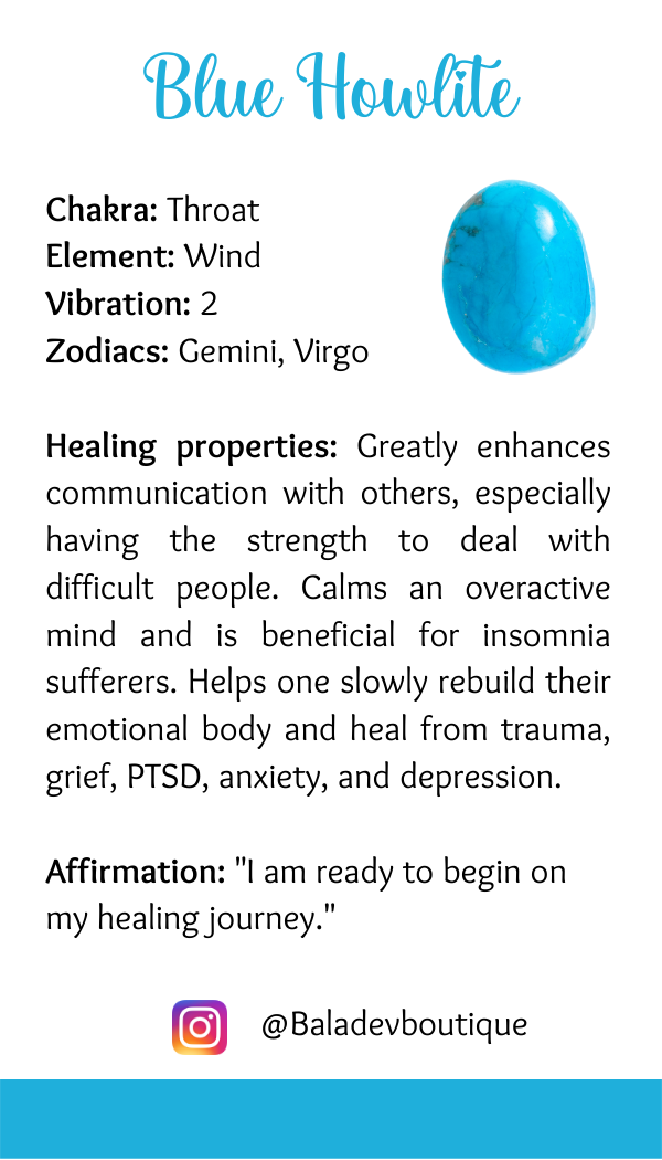 Blue howlite deals meaning