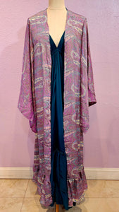 Long kimono with frill