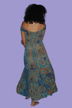 Load image into Gallery viewer, Long dress five frills short sleeves
