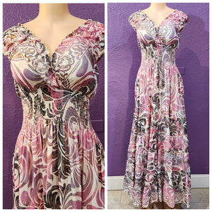 Long dress five frills short sleeves