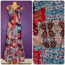 Load image into Gallery viewer, Long dress five frills short sleeves
