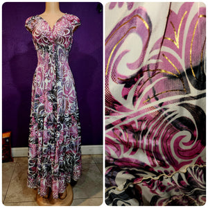 Long dress five frills short sleeves