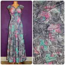 Load image into Gallery viewer, Long dress five frills short sleeves
