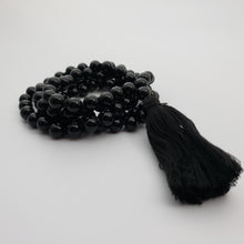 Load image into Gallery viewer, Black onix 108 Mala Beads
