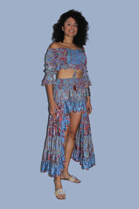 Top and skirt two piece set