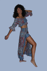 Top and skirt two piece set