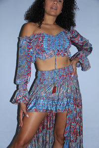 Top and skirt two piece set