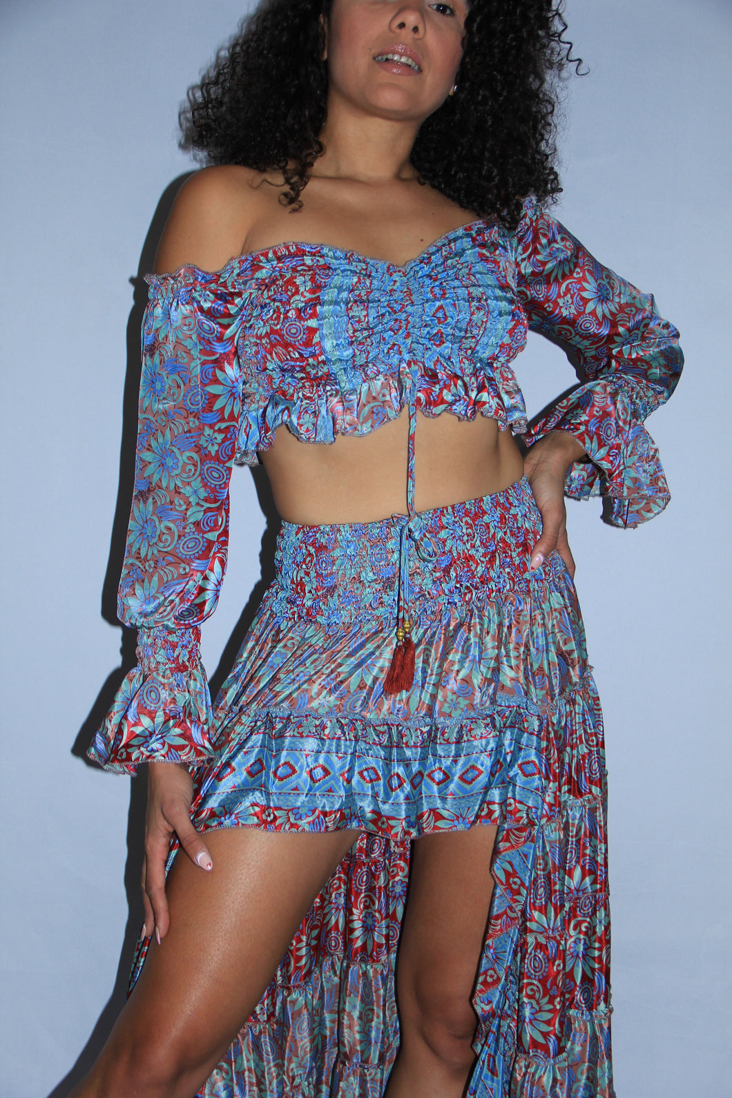 Top and skirt two piece set