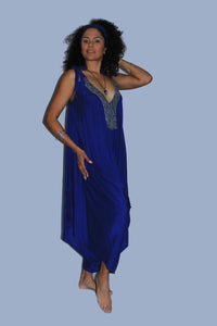 Baladev Plain Jumpsuit with neck decoration