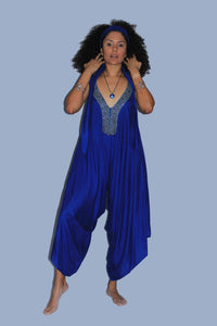 Baladev Plain Jumpsuit with neck decoration