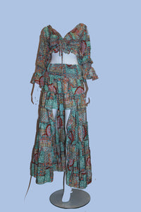 Top and skirt two piece set
