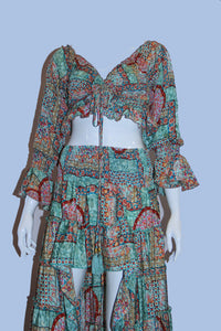 Top and skirt two piece set