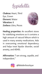 Lepidolite stone